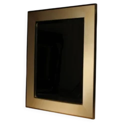 Miroir en parchemin de chèvre laqué par Aldo Tura, Italie années 1970