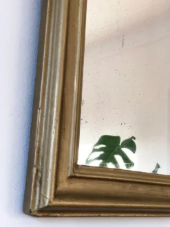 Miroir en pied antique français Louis Philippe – doré, fin du 19e siècle