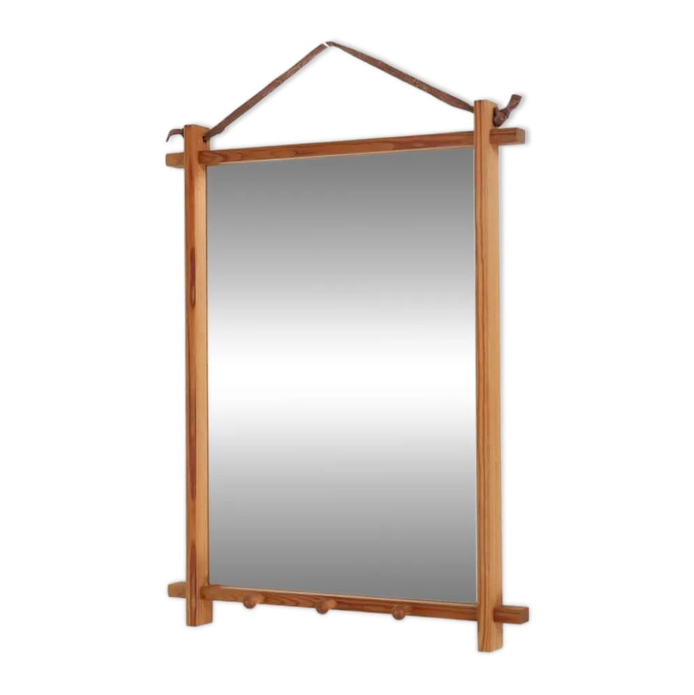 Miroir en pin, Danemark années 50-70