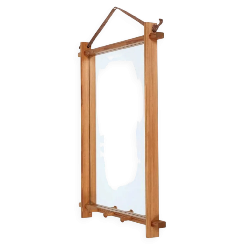 Miroir en pin, Danemark années 50-70