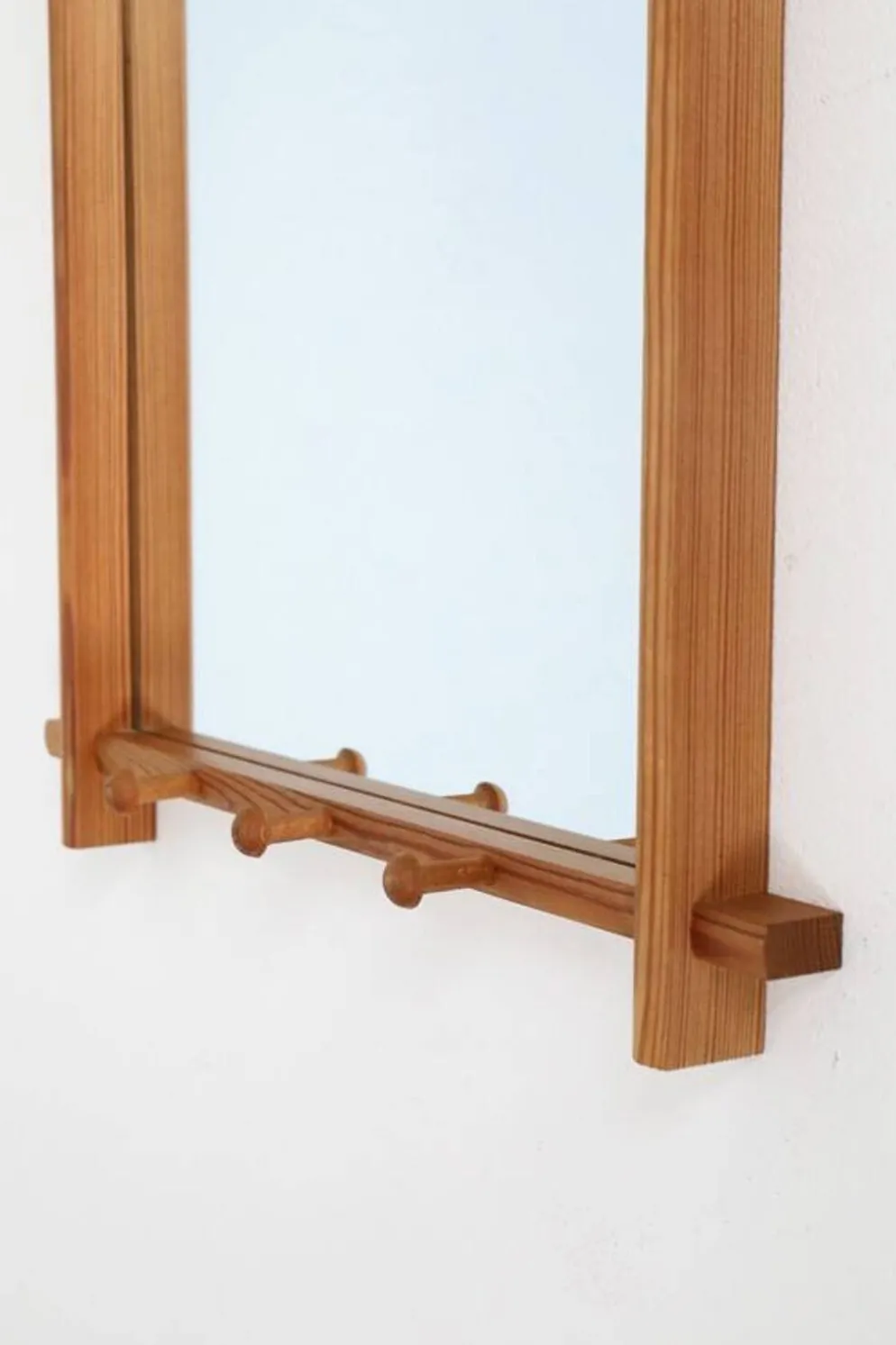 Miroir en pin, Danemark années 50-70