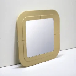 Miroir en plastique beige par Kartell, design Anna Castelli, Italie, années 1960