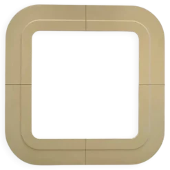 Miroir en plastique beige par Kartell, design Anna Castelli, Italie, années 1960