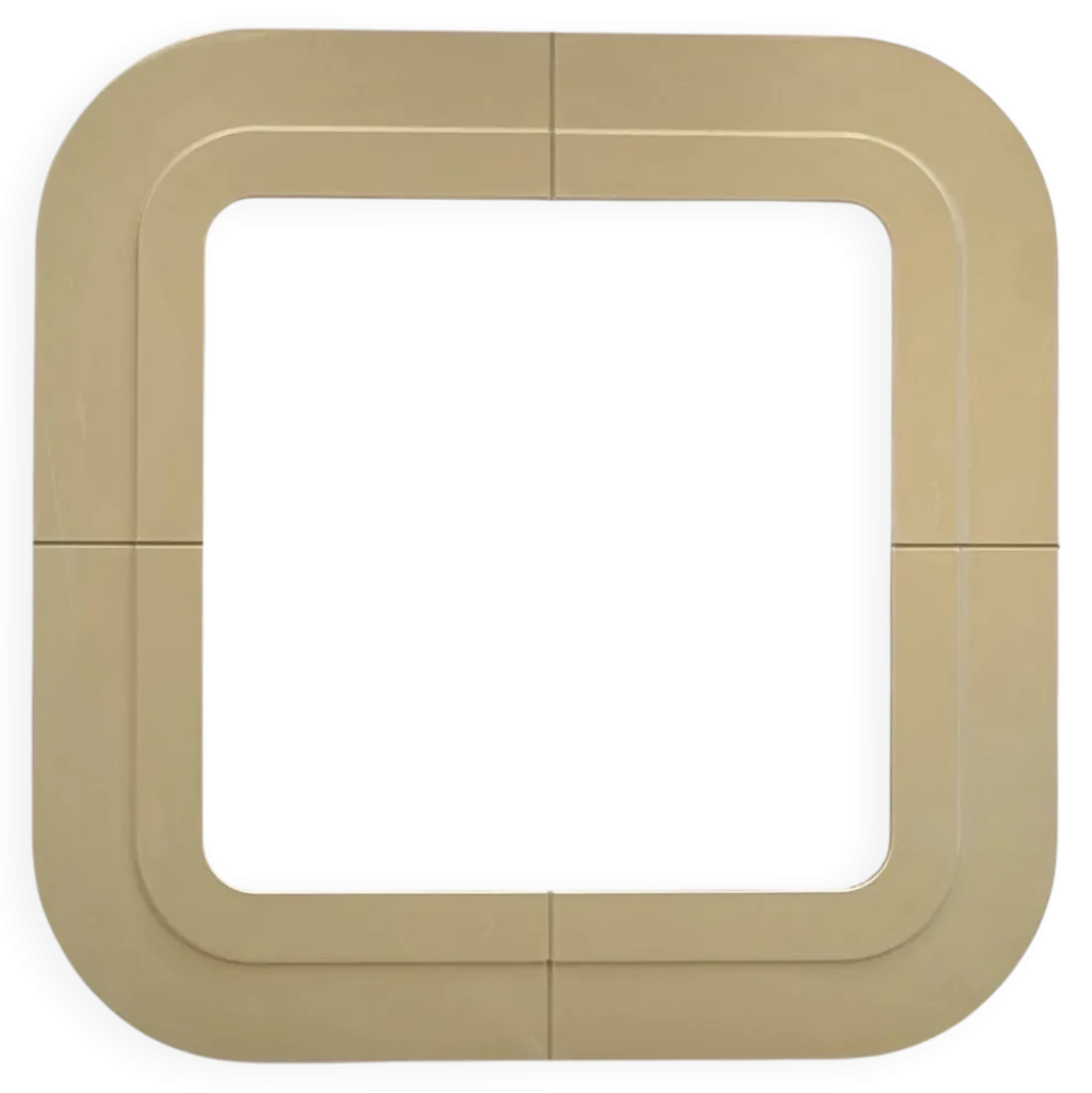 Miroir en plastique beige par Kartell, design Anna Castelli, Italie, années 1960