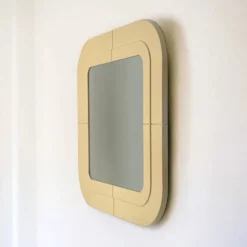 Miroir en plastique beige par Kartell, design Anna Castelli, Italie, années 1960