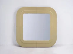 Miroir en plastique beige par Kartell, design Anna Castelli, Italie, années 1960