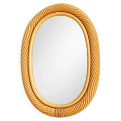 Miroir en rotin