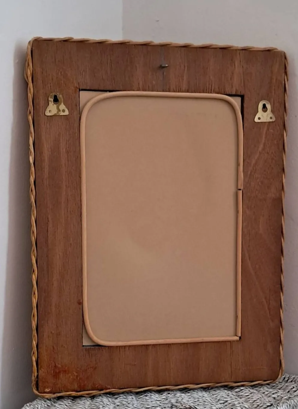 Miroir en rotin