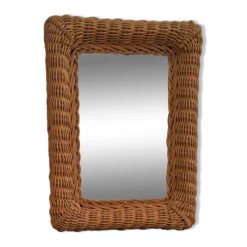 Miroir en rotin