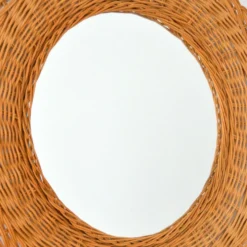 Miroir en rotin tressé, 1960