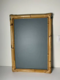 Miroir en rotin vintage