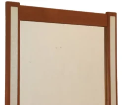 Miroir en teck avec des accents argentés