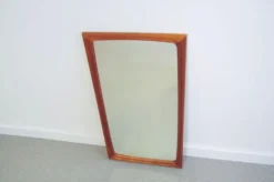 Miroir en teck danois avec cadre fraisée