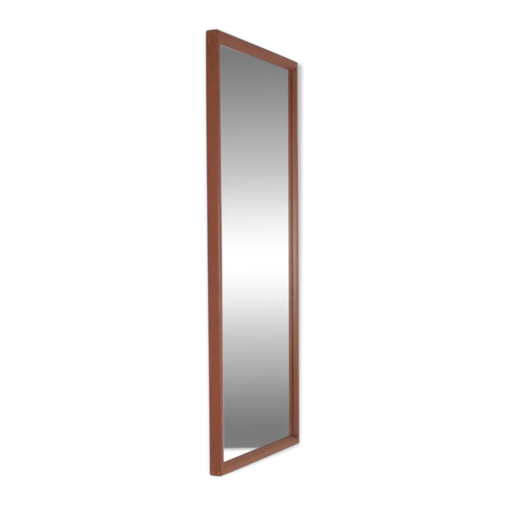 Miroir en teck danois par Kai Kristiansen pour Aksel Kjersgaard, années 1960.