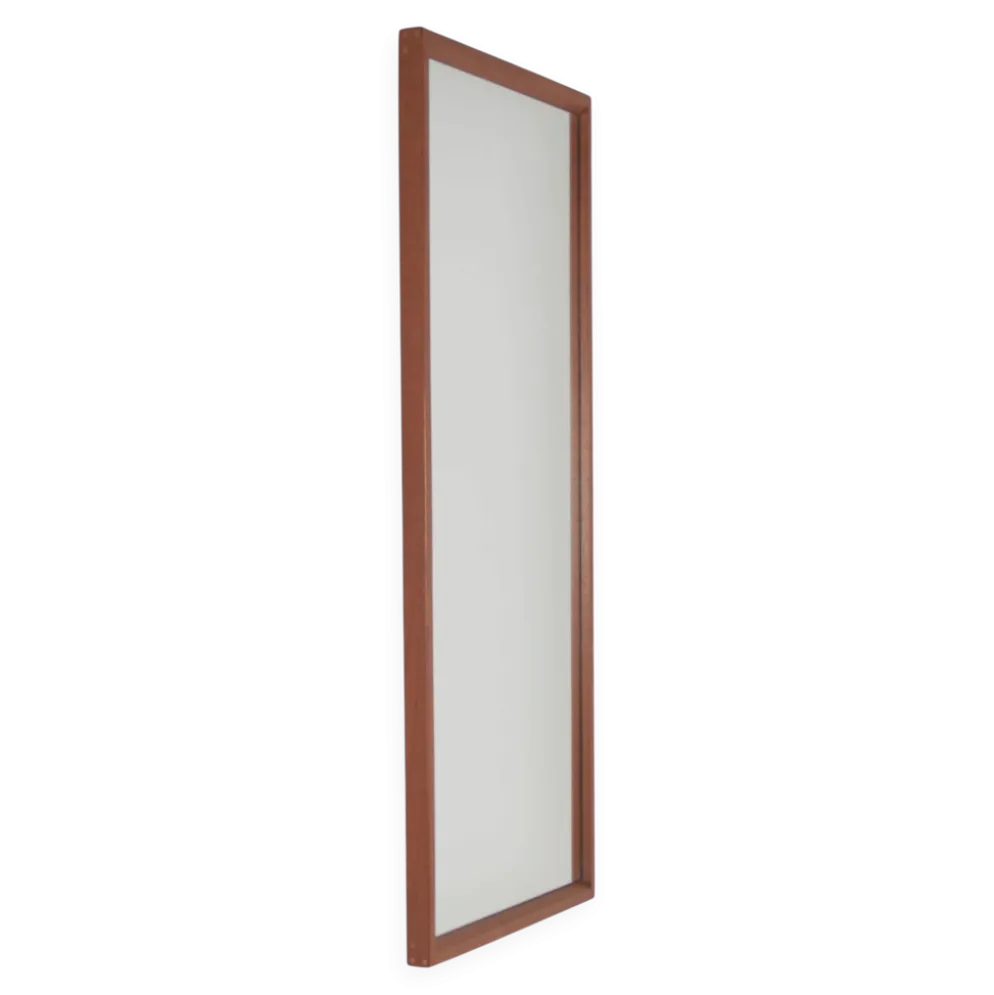 Miroir en teck danois par Kai Kristiansen pour Aksel Kjersgaard, années 1960.