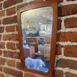 Miroir en teck de forme irrégulière, années 1960