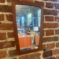 Miroir en teck de forme irrégulière, années 1960