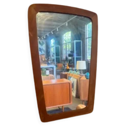 Miroir en teck de forme irrégulière, années 1960