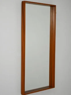 Miroir en teck suédois des années 1950-60