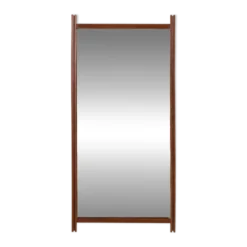 Miroir en teck XL italien des années 1970.