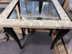 Miroir en travertin - fait main