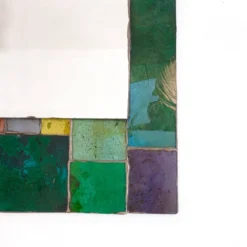 Miroir en verre de couleurs travail français, années 1960