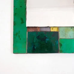 Miroir en verre de couleurs travail français, années 1960