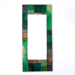 Miroir en verre de couleurs travail français, années 1960