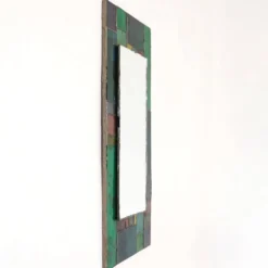 Miroir en verre de couleurs travail français, années 1960