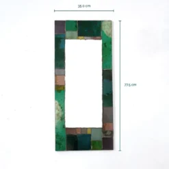 Miroir en verre de couleurs travail français, années 1960