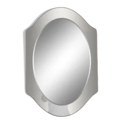 Miroir en verre fumé bicolore, vers 1970