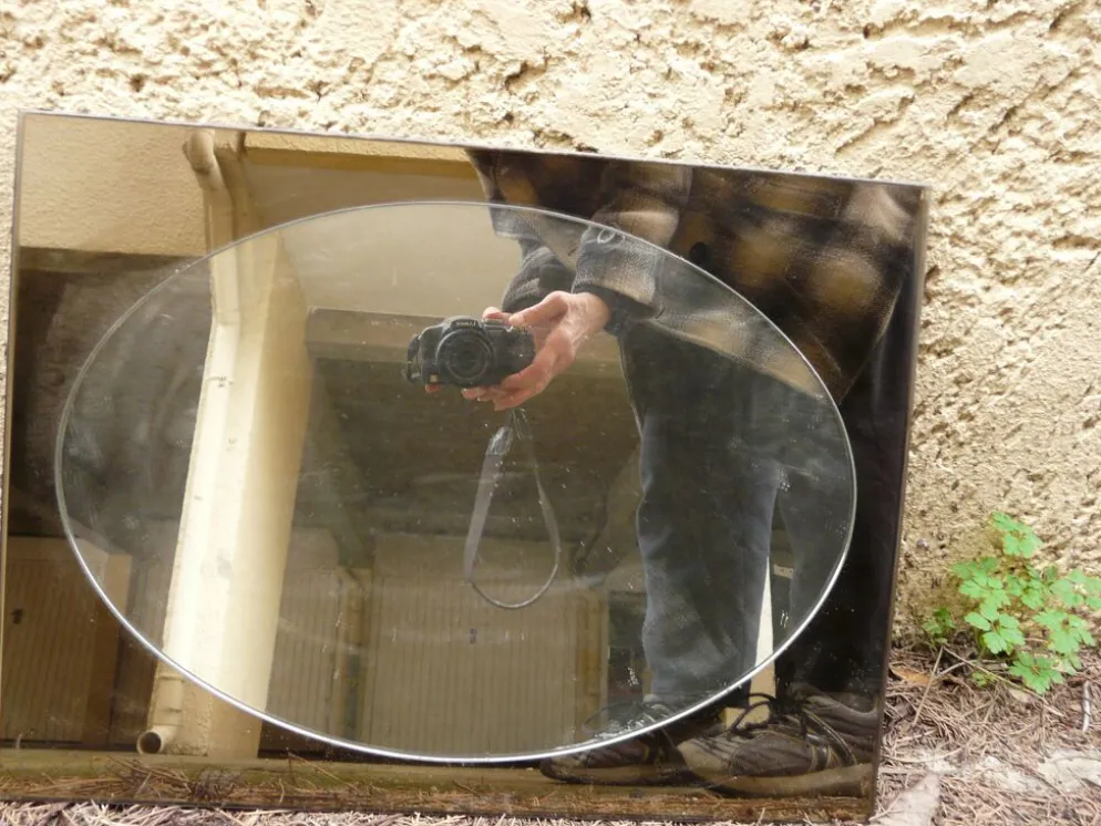 Miroir en verre italien lourd de 2 tons