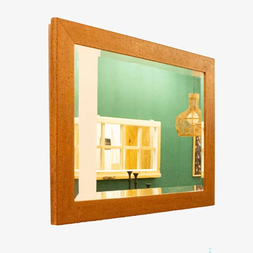 Miroir espagnol vintage avec cadre en bois