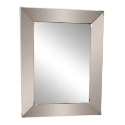 Miroir facetté à encadrement rosé – Italie, années 80