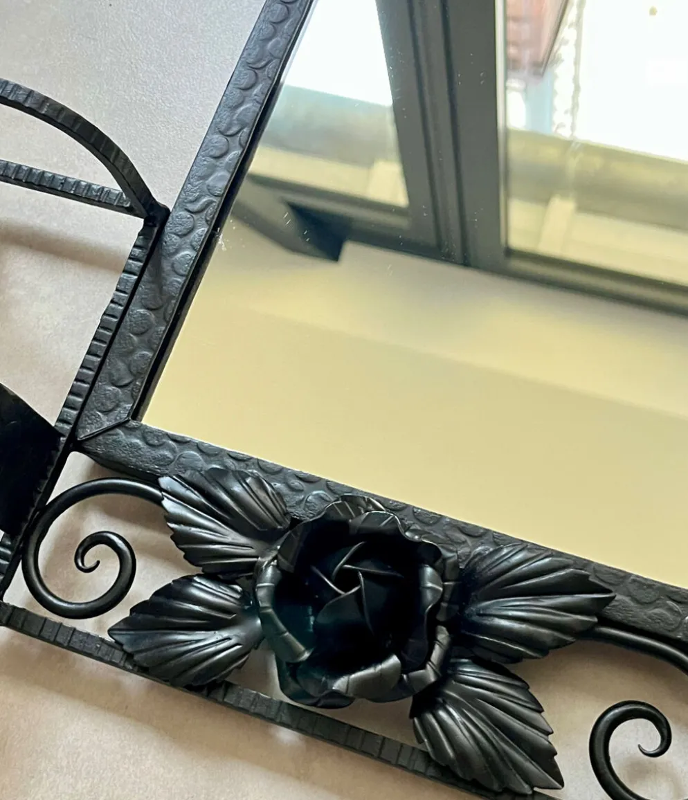 Miroir fer forgé Art Déco