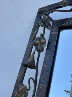 Miroir fer forgé liseron Art Déco
