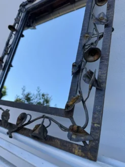 Miroir fer forgé liseron Art Déco