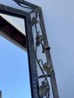 Miroir fer forgé liseron Art Déco