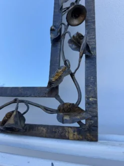 Miroir fer forgé liseron Art Déco