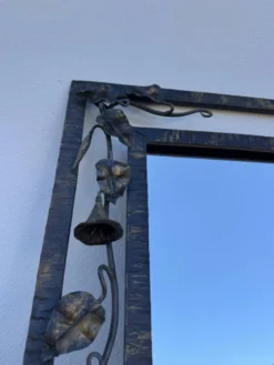 Miroir fer forgé liseron Art Déco