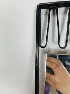 Miroir fer forgé mid-century, années 50, rectangle
