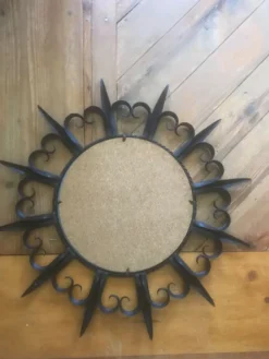 Miroir fer forgé 1960 vintage