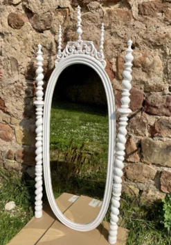 Miroir fin XIXème Portugais en bois style Bilros - Rare