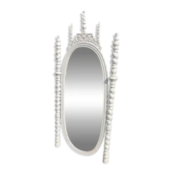 Miroir fin XIXème Portugais en bois style Bilros - Rare