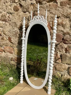 Miroir fin XIXème Portugais en bois style Bilros - Rare