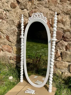 Miroir fin XIXème Portugais en bois style Bilros - Rare