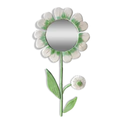 Miroir fleur en céramique.