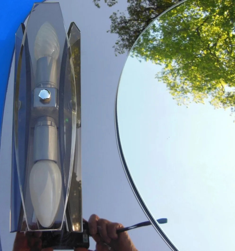 Miroir Fontana Arte avec appliques