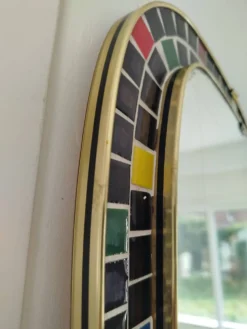 Miroir forme libre en céramique, avril 1968