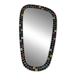 Miroir forme libre en céramique, avril 1968